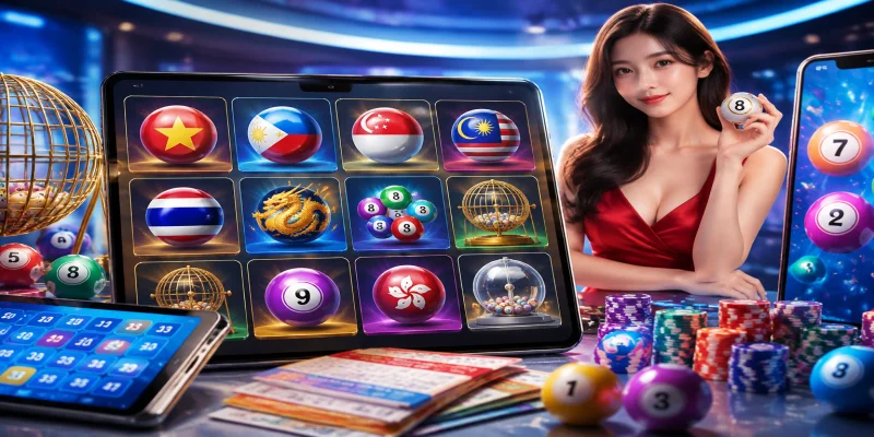 Giao diện sảnh xổ số S66 hiện đại với đa dạng loại hình cược hấp dẫn